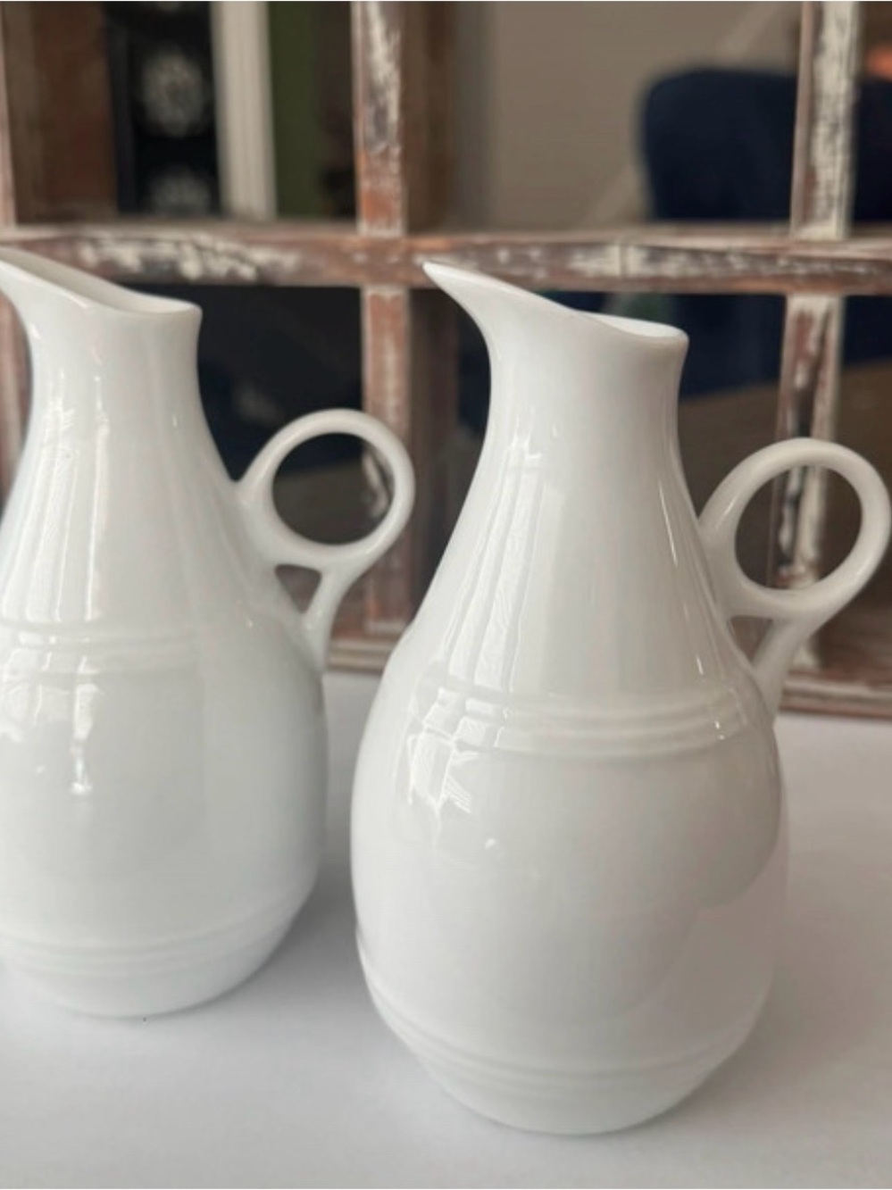 Elegant White Ceramic Cruets - Classic Serveware Accent